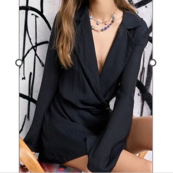 FREE PEOPLE SIMONE BLAZER MINIDRESS sz Lg - Picture 12 of 16